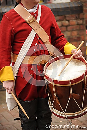 British Army Drummer Stock Photo