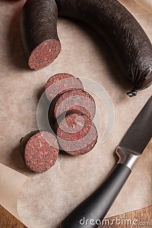 British Black Pudding Stock Photo