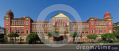 British colonial palace in Yangon, Myanmar Stock Photo