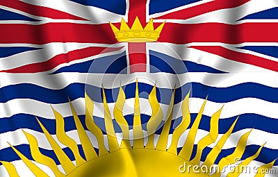 British columbia flag illustration Cartoon Illustration