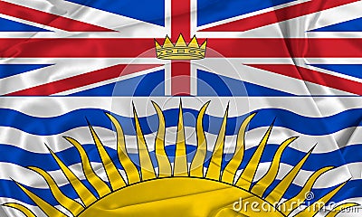 Silk British Columbia Flag Stock Photo