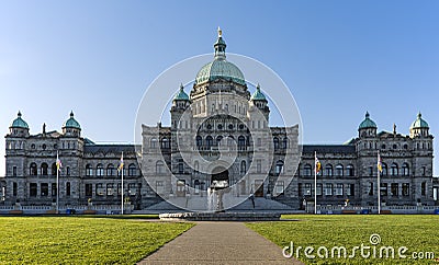 British Columbia Parliament Building Victoria BC Canada Stock Photo