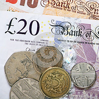 British Currency Editorial Stock Photo