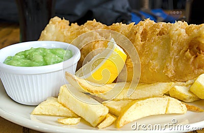 British Fish and Chips Stock Photo