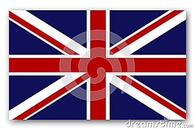 British flag. Banner of England. Symbol of united kingdom. Sign of the great English kingdom. Vector image. Vector Illustration