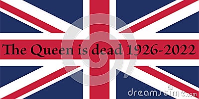 British flag funeral ruling 70 year 1926-2022 the queen is dead date of death Stock Photo