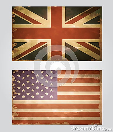British flag old Vector Illustration
