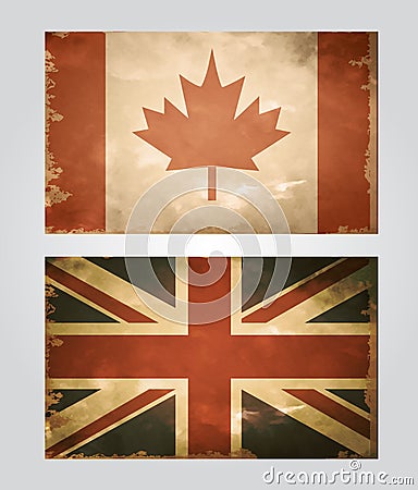 British flag old Vector Illustration