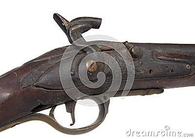 British flintlock rifle Stock Photo