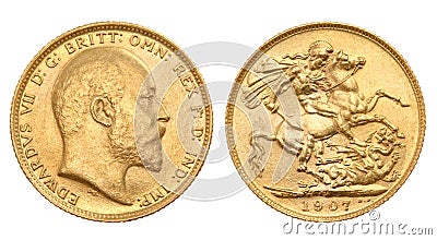 British gold sovereign Stock Photo