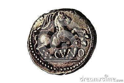 British gold stater coin of the iron age Catuvellauni tribe Stock Photo