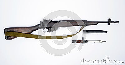 British Jungle Carbine Lee Enfield No.5 rifle Stock Photo