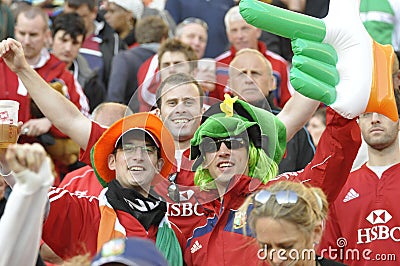 British lions & irish supporters Editorial Stock Photo