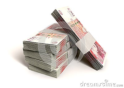 British One Hundred Pound Notes Bundles Editorial Stock Photo