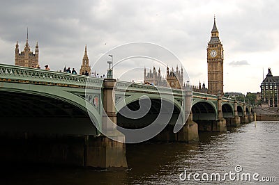 The British Parliament Building and Big Ben Stock Photo