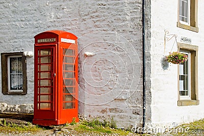 British phonebox and telegraph office Stock Photo