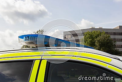 British Police blue light bar Editorial Stock Photo