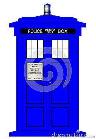 British Police Box Vector Illustration