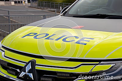 British police car bonet Editorial Stock Photo