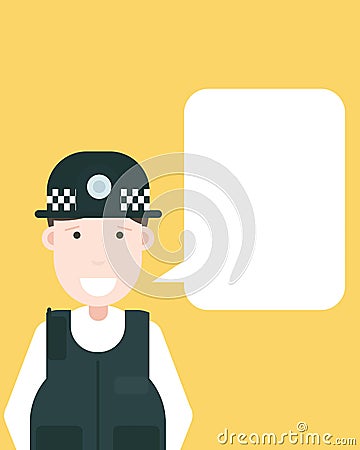 British police officer Vector Illustration