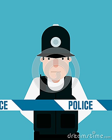 British police officer Vector Illustration