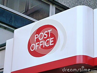 Post office sign logo UK Editorial Stock Photo