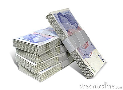 British Pound Sterling Notes Bundles Stack Editorial Stock Photo