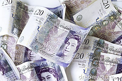 British 20 pounds Editorial Stock Photo