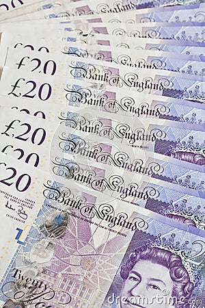 British Pounds Sterling Editorial Stock Photo