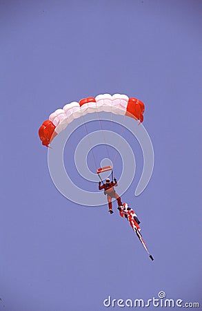 British Red Devils Perform at Quonset Point, RI Editorial Stock Photo