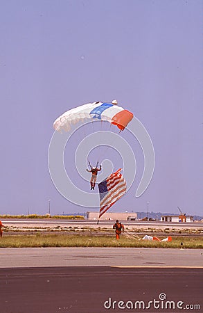 British Red Devils Perform at Quonset Point, RI Editorial Stock Photo