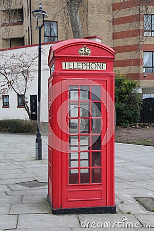 British Red PhoneBox Photobooth London England Stock Photo