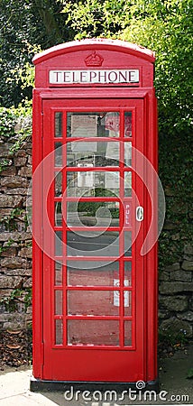 British Red Telephone Box Stock Photo