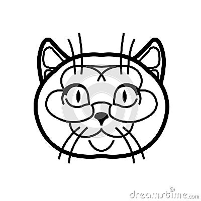 British Shorthair cute Vector Illustration