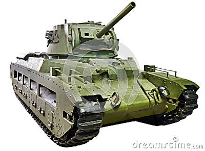 British tank Infantry Mk.II Matilda III CS isolated Stock Photo