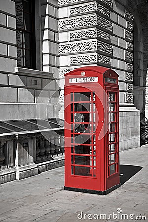 British telephone booth Stock Photo