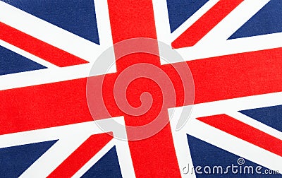 British Union jack flag. Red, white and blue. Stock Photo