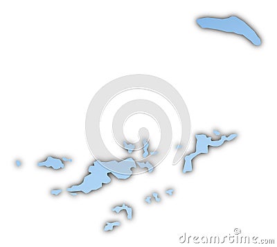 British Virgin Islands map Stock Photo