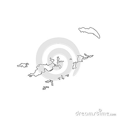 British Virgin Islands Map Cartoon Vector | CartoonDealer.com #95435027