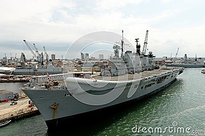 British Warships Editorial Stock Photo