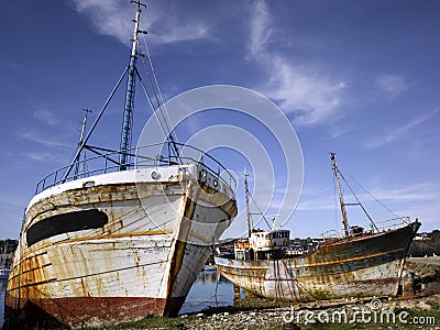 Brittany; Finistere: Harbour of Camaret Stock Photo