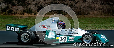 BRM Formula One racing car at speed Editorial Stock Photo