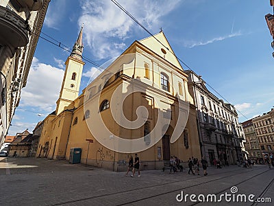 St Mary Magdalene church in Brno Editorial Stock Photo
