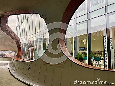 Brno, Czech Republic - 20.12.2023: A futuristic building for a children's science center Vida Editorial Stock Photo