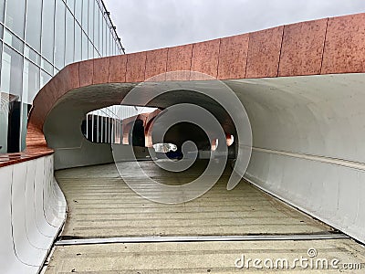 Brno, Czech Republic - 20.12.2023: A futuristic building for a children's science center Vida Editorial Stock Photo