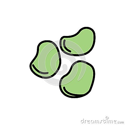 Broad bean icon, vector illustration Vector Illustration