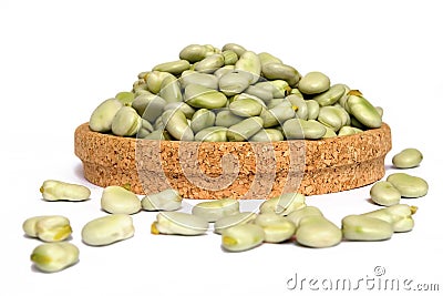 Broad beans Stock Photo