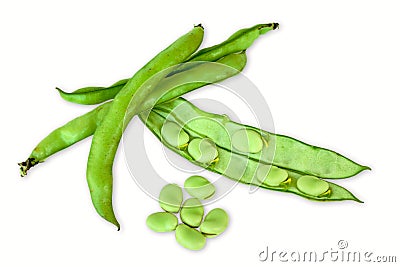 Broad beans, horse beans,fava beans Stock Photo