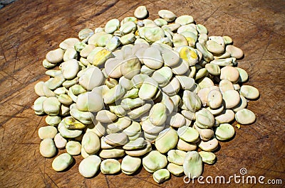 Broad beans Stock Photo