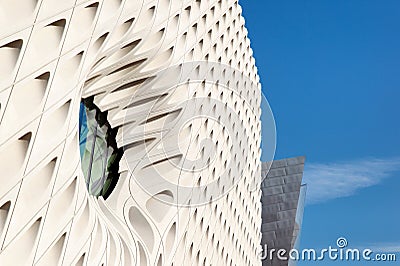 The Broad and Disney Hall Editorial Stock Photo